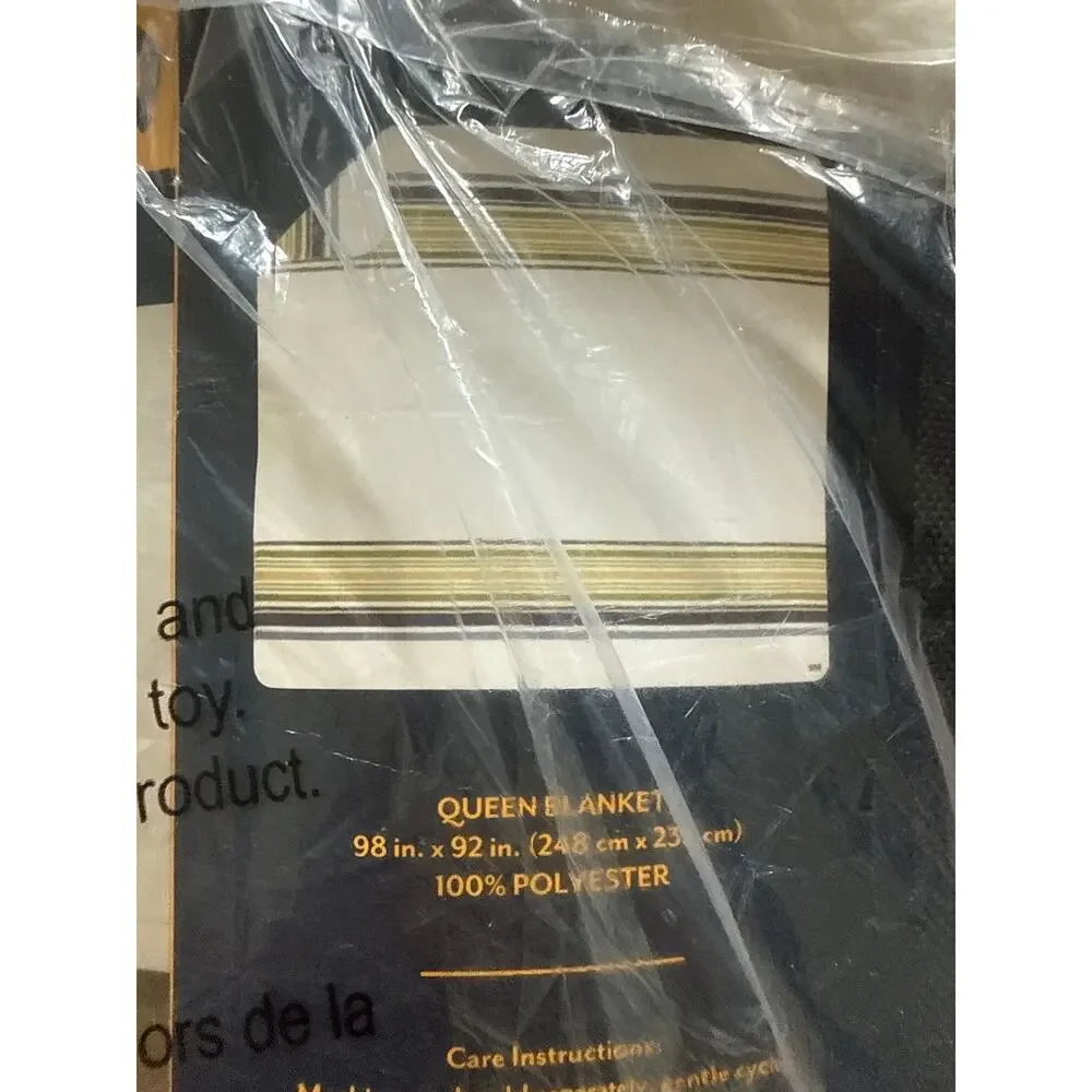 Pendleton Queen Blanket Pinto Basin Ivory Ultra Soft Plush Fleece 98x92 NIP